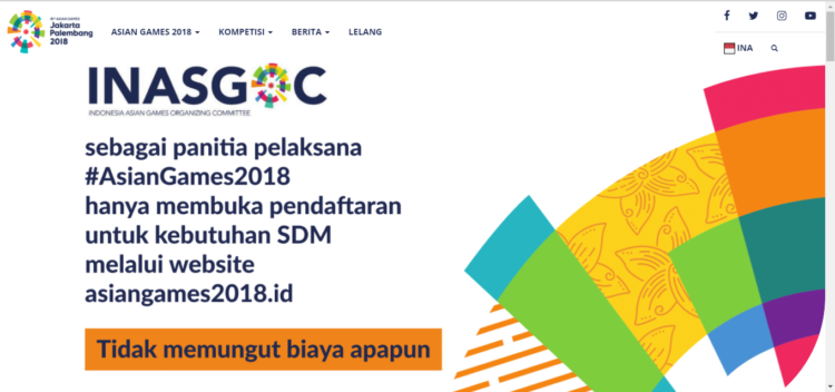 INASGOC : Klarifikasi dan Lapor Polisi soal “Hoax” Volunter