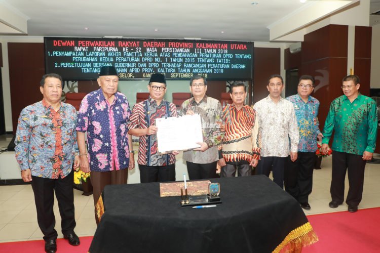 Pemprov dan DPRD Kaltara Sepakati APBD Perubahan 2018