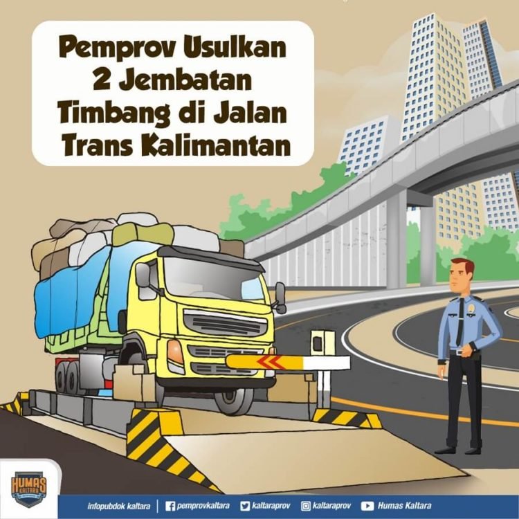 Pemprov Usulkan 2 Jembatan Timbang di Jalan Trans Kalimantan