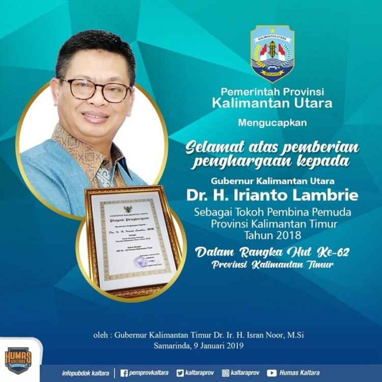 Gubernur Kaltara Terima Penghargaan dari Pemprov Kaltim