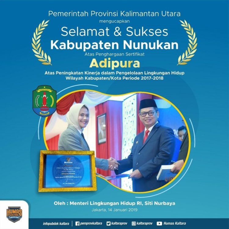 Nunukan, Wakili Kaltara Raih Penghargaan Adipura