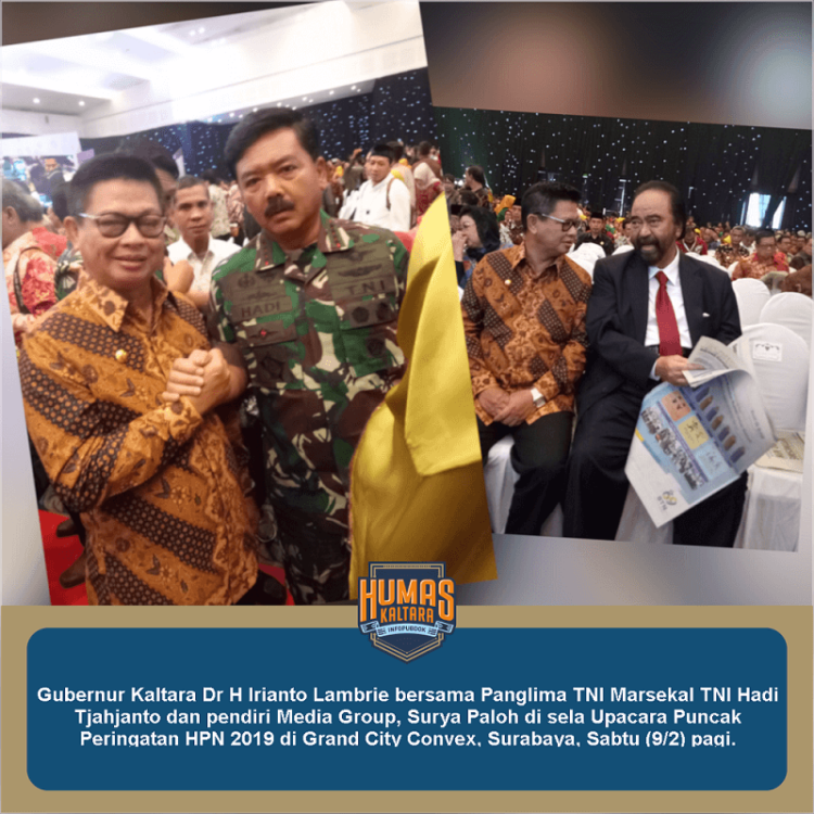 Gubernur Hadiri Puncak Peringatan HPN 2019 Bersama Presiden Joko Widodo